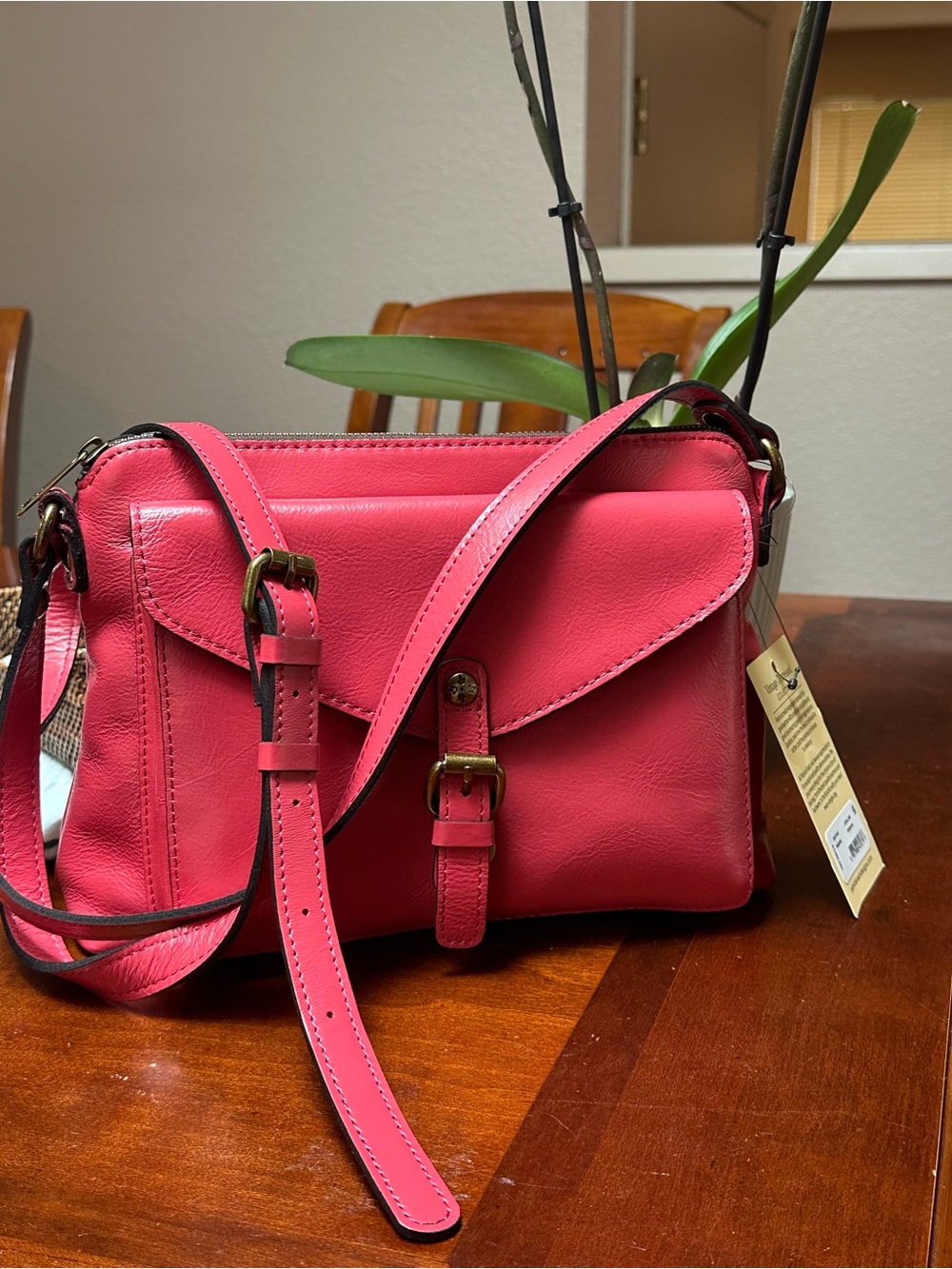 NWT Patricia Nash Pink Leather Crossbody Bag - Picture 9 of 9